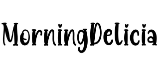 Morning Delicia Font Preview