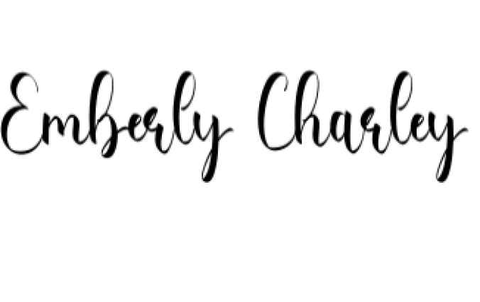 Emberly Charley Font Preview