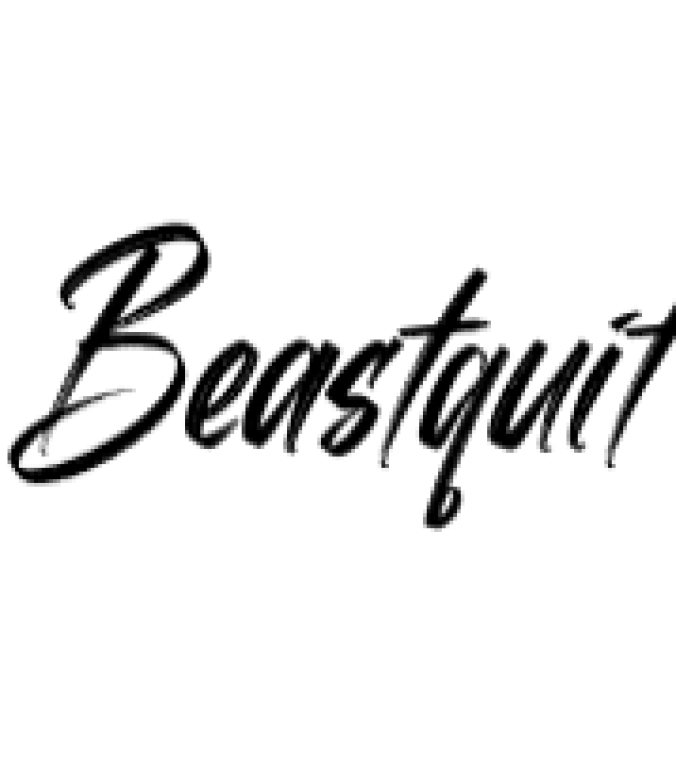 Beastquit Brush Font Preview