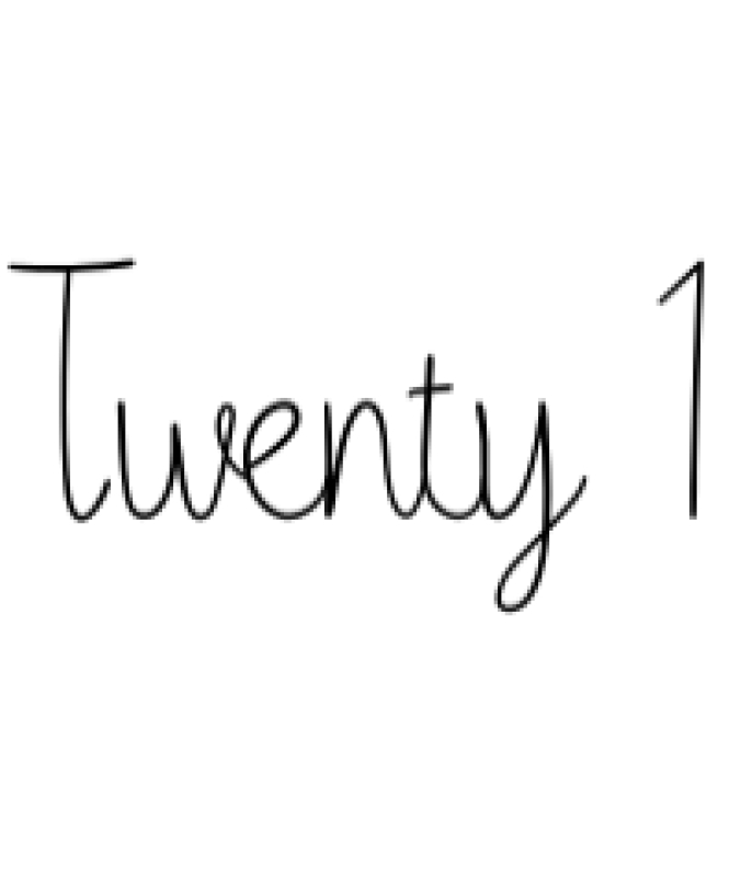 Twenty Font Preview