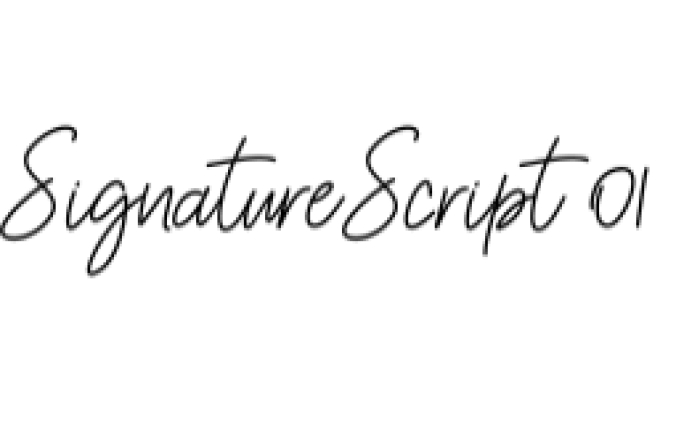 Signature Script Font Preview