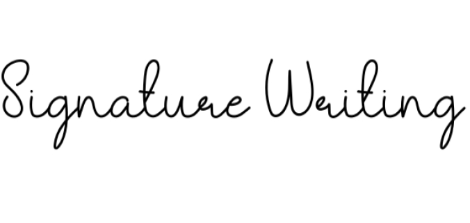 Signature Writing Font Preview