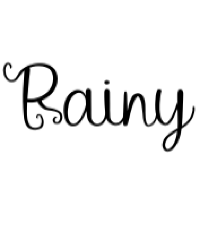 Rainy Font Preview