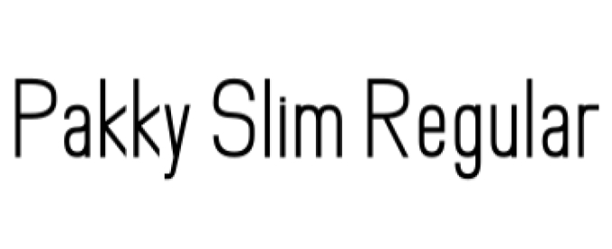 Pakky Slim Font Preview