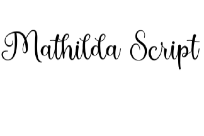 Mathilda Script Font Preview
