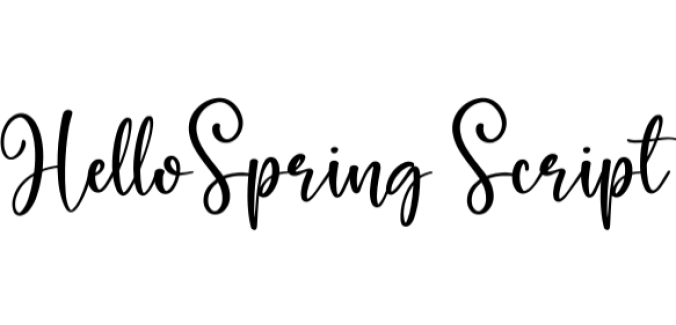 Hello Spring Font Preview
