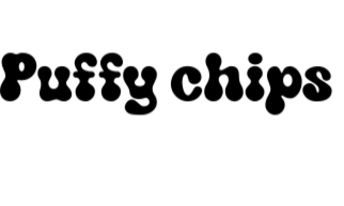 Puffy Chips Font Preview