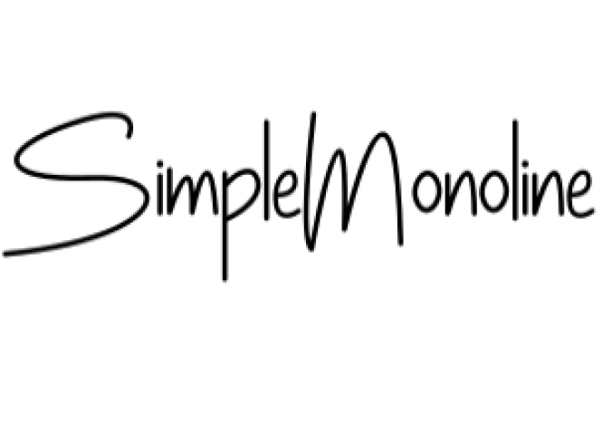 Simple Monoline Font Preview
