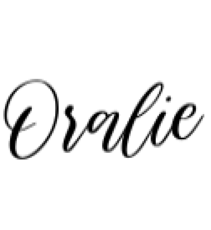 Oralie Font Preview
