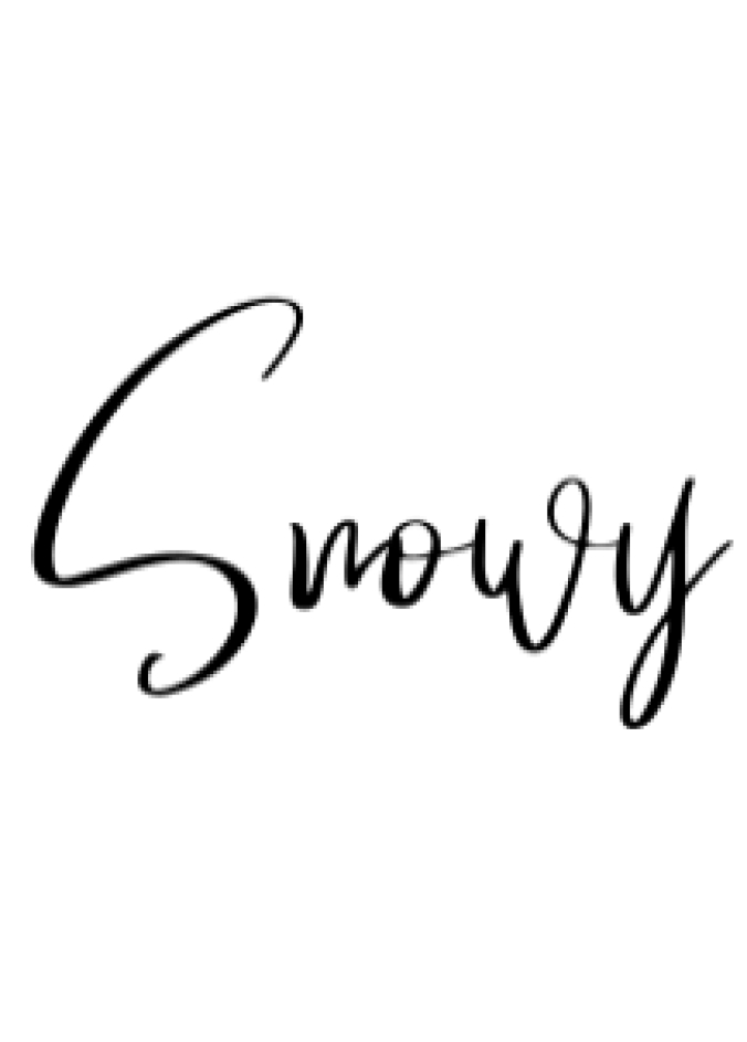 Snowy Font Preview