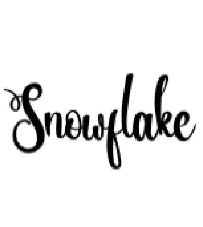 Snowflake Font Preview