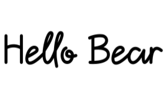 Hello Bear Font Preview
