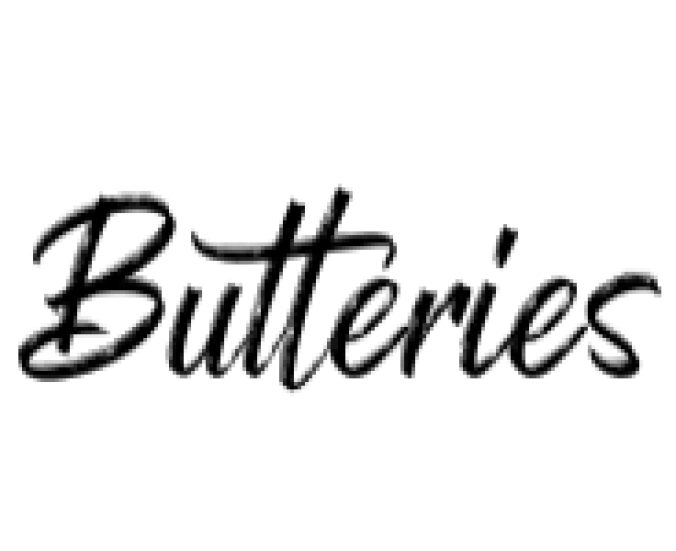 Butteries Font Preview