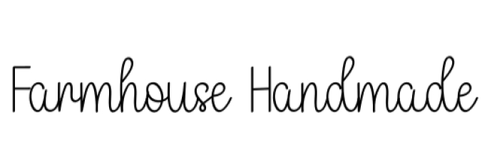 Farmhouse Handmade Font Preview