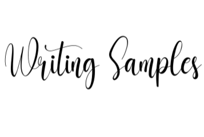Writing Samples Font Preview