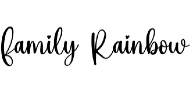 Family Rainbow Font Preview