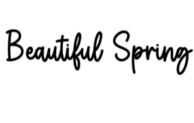 Beautiful Spring Font Preview