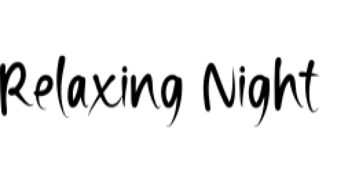 Relaxing Night Font Preview
