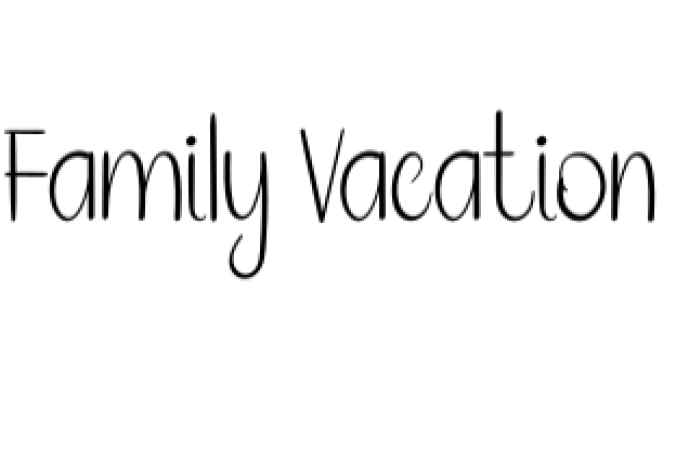 Family Vacation Font Preview