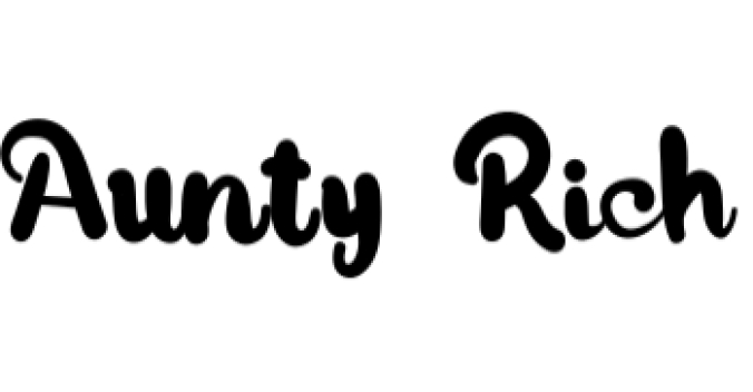 Aunty Rich Font Preview