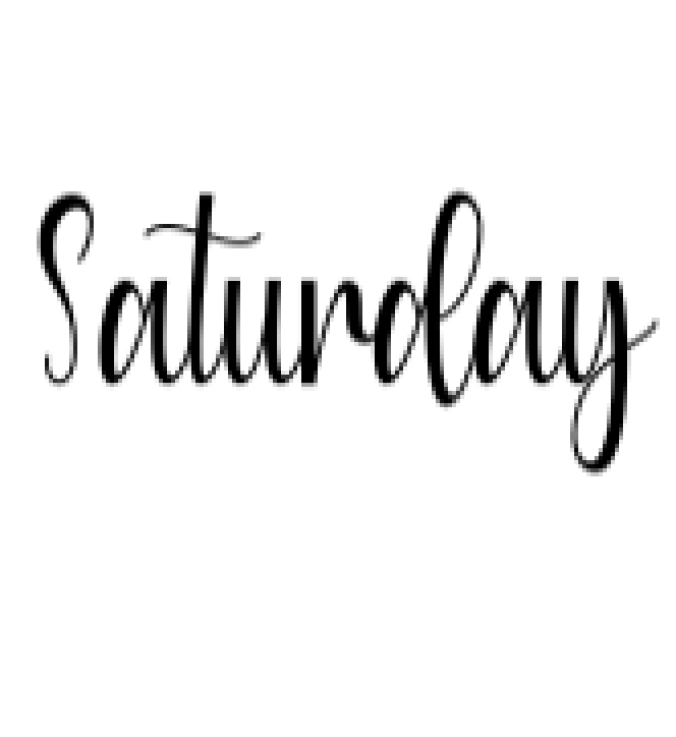 Saturday Font Preview