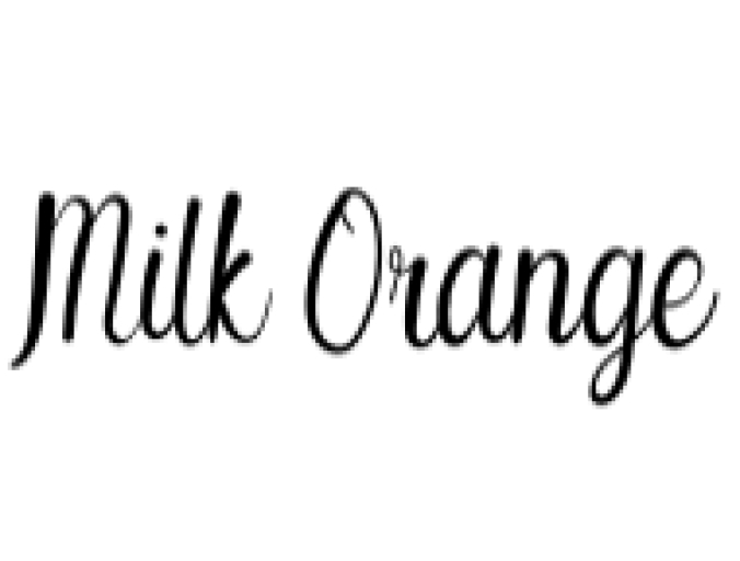 Milk Orange Font Preview
