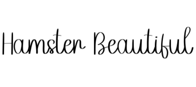 Hamster Beautiful Font Preview