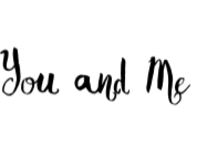 You and Me Font Preview
