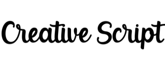 Creative Script Font Preview