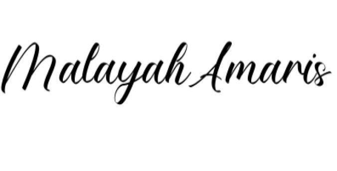 Malayah Amaris Font Preview