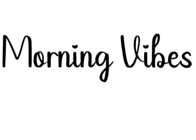Morning Vibes Font Preview