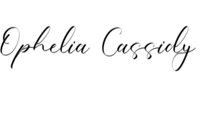 Ophelia Cassidy Font Preview