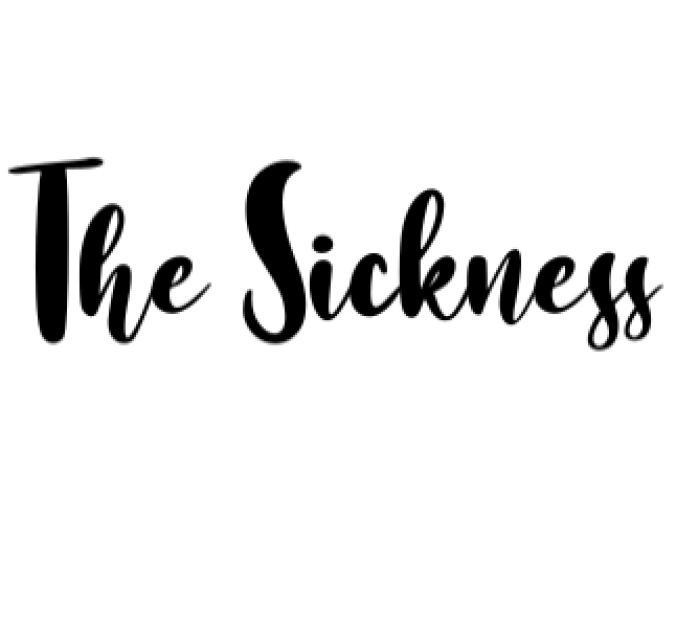 The Sickness Font Preview