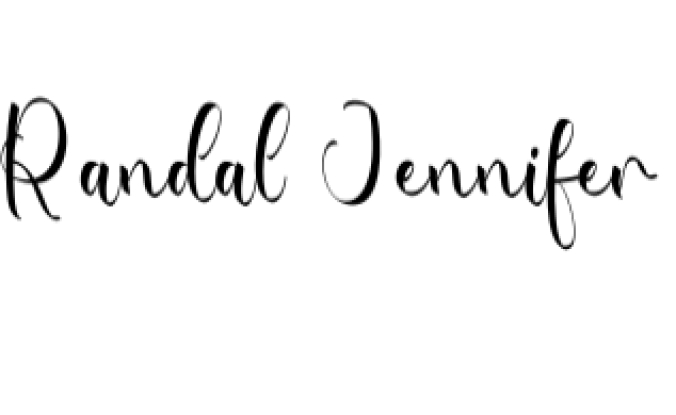 Randal Jennifer Font Preview