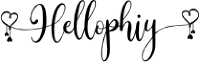 Hellophiy Font Preview