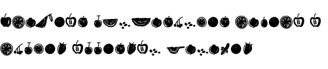 Fruits and Tools Font Preview