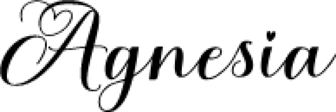 Agnesia Scrip Font Preview