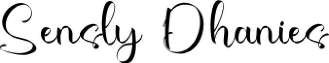 Sensly Dhanies Font Preview