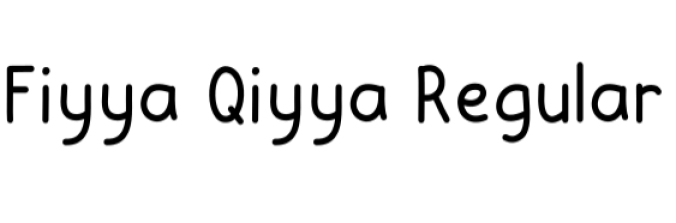 Fiyya Qiyya Font Preview