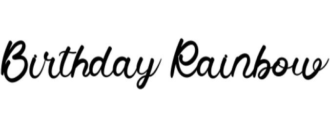 Birthday Rainbow Font Preview