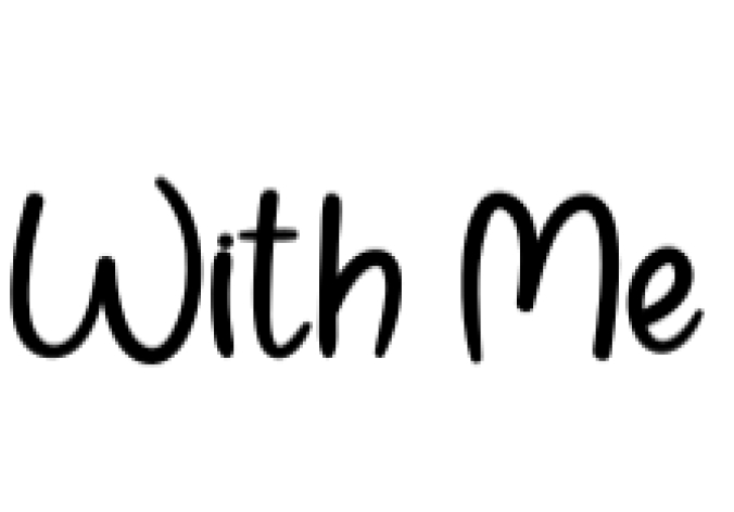 With Me Font Preview