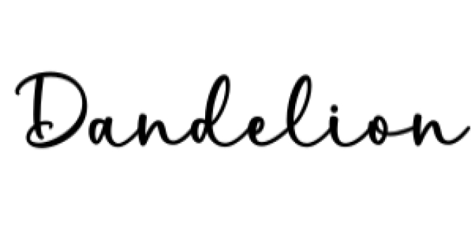 Dandelion Font Preview
