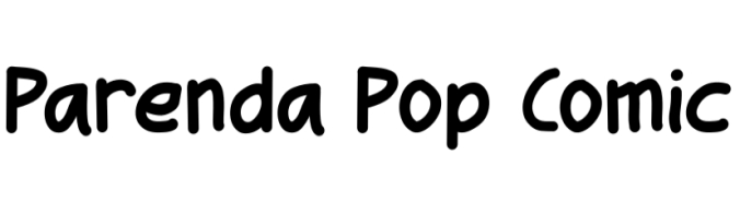 Parenda Pop Comic Font Preview