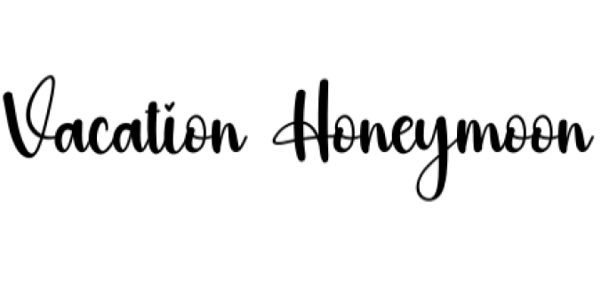 Vacation Honeymoon Font Preview