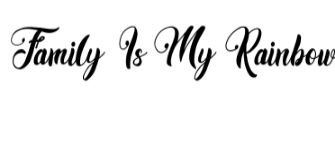 Family is My Rainbow Font Preview