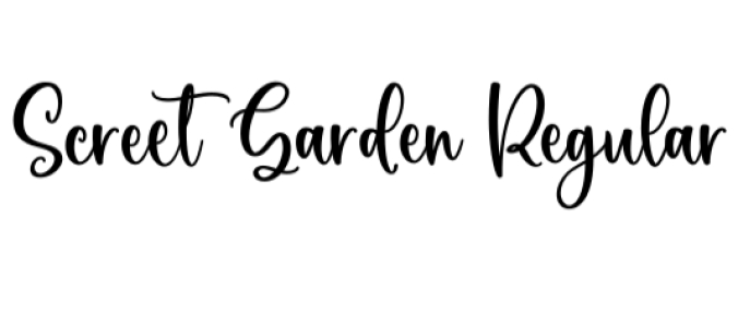 Screet Garden Font Preview