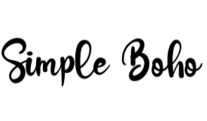 Simple Boho Font Preview