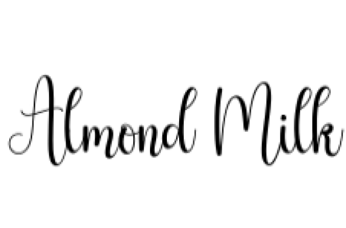 Almond Milk Font Preview