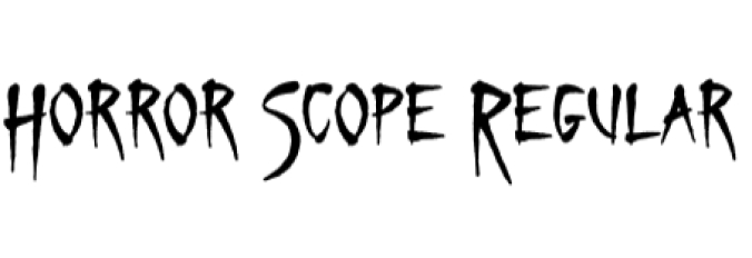 Horror Scope Font Preview