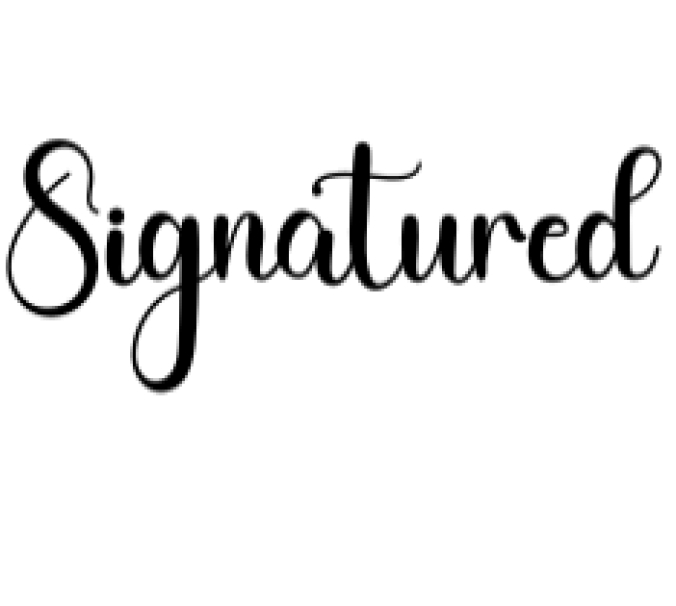 Signatured Font Preview